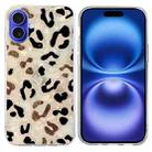 For iPhone 16 Plus Colorful Painting Pattern TPU Phone Case(Leopard) - 1