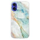 For iPhone 16 Plus Colorful Painting Pattern TPU Phone Case(Marble) - 2