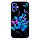 For iPhone 16 Plus Colorful Painting Pattern TPU Phone Case(Color Butterflies) - 2