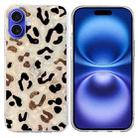 For iPhone 16 Colorful Painting Pattern TPU Phone Case(Leopard) - 1