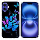 For iPhone 16 Colorful Painting Pattern TPU Phone Case(Color Butterflies) - 1
