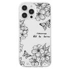 For iPhone 15 Pro Colorful Painting Pattern TPU Phone Case(Butterfly Flower) - 2