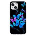 For iPhone 15 Plus Colorful Painting Pattern TPU Phone Case(Color Butterflies) - 2