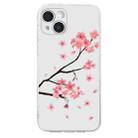 For iPhone 15 Colorful Painting Pattern TPU Phone Case(Plum Blossom) - 2