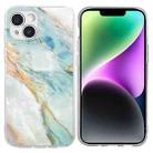 For iPhone 14 Plus Colorful Painting Pattern TPU Phone Case(Marble) - 1