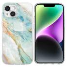 For iPhone 14 Colorful Painting Pattern TPU Phone Case(Marble) - 1