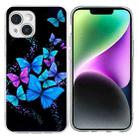 For iPhone 14 Colorful Painting Pattern TPU Phone Case(Color Butterflies) - 1