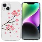 For iPhone 14 Colorful Painting Pattern TPU Phone Case(Plum Blossom) - 1