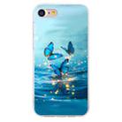 For iPhone SE 2022 / 2020 / 8 / 7 Colorful Painting Pattern TPU Phone Case(Blue Butterflies) - 2