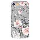 For iPhone SE 2022 / 2020 / 8 / 7 Colorful Painting Pattern TPU Phone Case(Flowers On Grey) - 2
