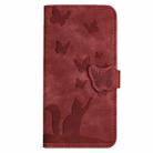 For Xiaomi 14T Butterfly Cat Embossing Flip Leather Phone Case(Red) - 2