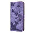 For Xiaomi Poco C75 Butterfly Cat Embossing Flip Leather Phone Case(Purple) - 2