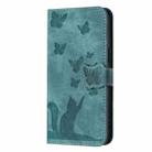 For Xiaomi Poco C75 Butterfly Cat Embossing Flip Leather Phone Case(Wathet) - 2