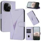 For vivo iQOO Z9s Pro Triangle Pattern Buckle Clasp Leather Phone Case(Light Purple) - 1