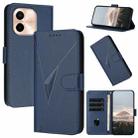 For vivo Y28 4G Triangle Pattern Buckle Clasp Leather Phone Case(Royal Blue) - 1