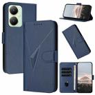 For vivo Y35m+ Triangle Pattern Buckle Clasp Leather Phone Case(Royal Blue) - 1