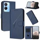 For vivo Y56 Triangle Pattern Buckle Clasp Leather Phone Case(Royal Blue) - 1