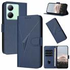 For vivo Y78 Triangle Pattern Buckle Clasp Leather Phone Case(Royal Blue) - 1