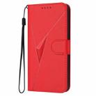 For vivo Y300 / V40 Lite 4G / 5G IDN Triangle Pattern Buckle Clasp Leather Phone Case(Red) - 2