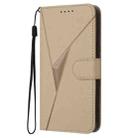 For vivo Y300 / V40 Lite 4G / 5G IDN Triangle Pattern Buckle Clasp Leather Phone Case(Gold) - 2