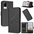 For vivo S9e Triangle Pattern Buckle Clasp Leather Phone Case(Black) - 1