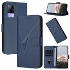For vivo V21e 4G / Y73 2021 Triangle Pattern Buckle Clasp Leather Phone Case(Royal Blue) - 1