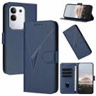 For vivo Y29 4G Triangle Pattern Buckle Clasp Leather Phone Case(Royal Blue) - 1