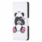 For Samsung Galaxy S25+ 5G Colored Drawing Pattern Leather Phone Case(Panda) - 3