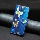 For Samsung Galaxy S25+ 5G Colored Drawing Pattern Leather Phone Case(Gold Butterfly) - 2