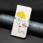 For Samsung Galaxy S25+ 5G Colored Drawing Pattern Leather Phone Case(Umbrella Elephant) - 2