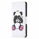 For Samsung Galaxy S25 5G Colored Drawing Pattern Leather Phone Case(Panda) - 3