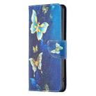 For Samsung Galaxy S25 5G Colored Drawing Pattern Leather Phone Case(Gold Butterfly) - 3