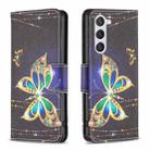 For Samsung Galaxy S25 5G Colored Drawing Pattern Leather Phone Case(Big Butterfly) - 1