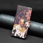 For Samsung Galaxy S25 5G Colored Drawing Pattern Leather Phone Case(Flowers Elephant) - 2