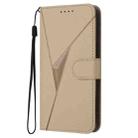 For Motorola Edge 2022 Triangle Pattern Buckle Clasp Leather Phone Case(Gold) - 2