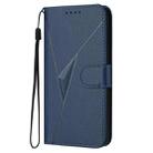 For Motorola Moto G Play 4G 2024 Triangle Pattern Buckle Clasp Leather Phone Case(Royal Blue) - 2
