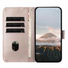 For Motorola Moto G14 Triangle Pattern Buckle Clasp Leather Phone Case(Rose Gold) - 3