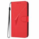 For Motorola Moto G Play 2025 / G Power 2025 Triangle Pattern Buckle Clasp Leather Phone Case(Red) - 2