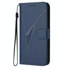For Motorola Moto G05 Triangle Pattern Buckle Clasp Leather Phone Case(Royal Blue) - 2