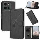For Motorola Moto G Stylus 5G 2025 Triangle Pattern Buckle Clasp Leather Phone Case(Black) - 1