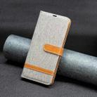 For Samsung Galaxy S25+ 5G Color Block Denim Texture Leather Phone Case(Grey) - 2