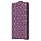 For Samsung Galaxy S25 5G Diamond Lattice Vertical Flip Leather Phone Case(Dark Purple) - 3