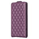 For Samsung Galaxy S25+ 5G Diamond Lattice Vertical Flip Leather Phone Case(Dark Purple) - 3