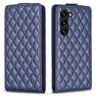 For Samsung Galaxy S25+ 5G Diamond Lattice Vertical Flip Leather Phone Case(Blue) - 1