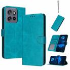 For Motorola Edge 50 Neo Solid Calf Texture Flip Leather Phone Case(Green) - 1