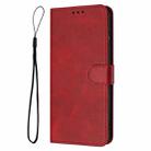 For Motorola Edge 50 Neo Solid Calf Texture Flip Leather Phone Case(Red) - 2