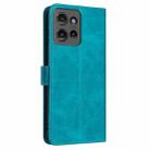 For Motorola Edge 50 Solid Calf Texture Flip Leather Phone Case(Green) - 3