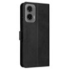For Motorola Moto G35 Solid Calf Texture Flip Leather Phone Case(Black) - 3