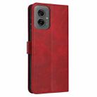 For Motorola Moto G55 Solid Calf Texture Flip Leather Phone Case(Red) - 3