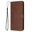 For Motorola Moto G55 Solid Calf Texture Flip Leather Phone Case(Brown) - 2